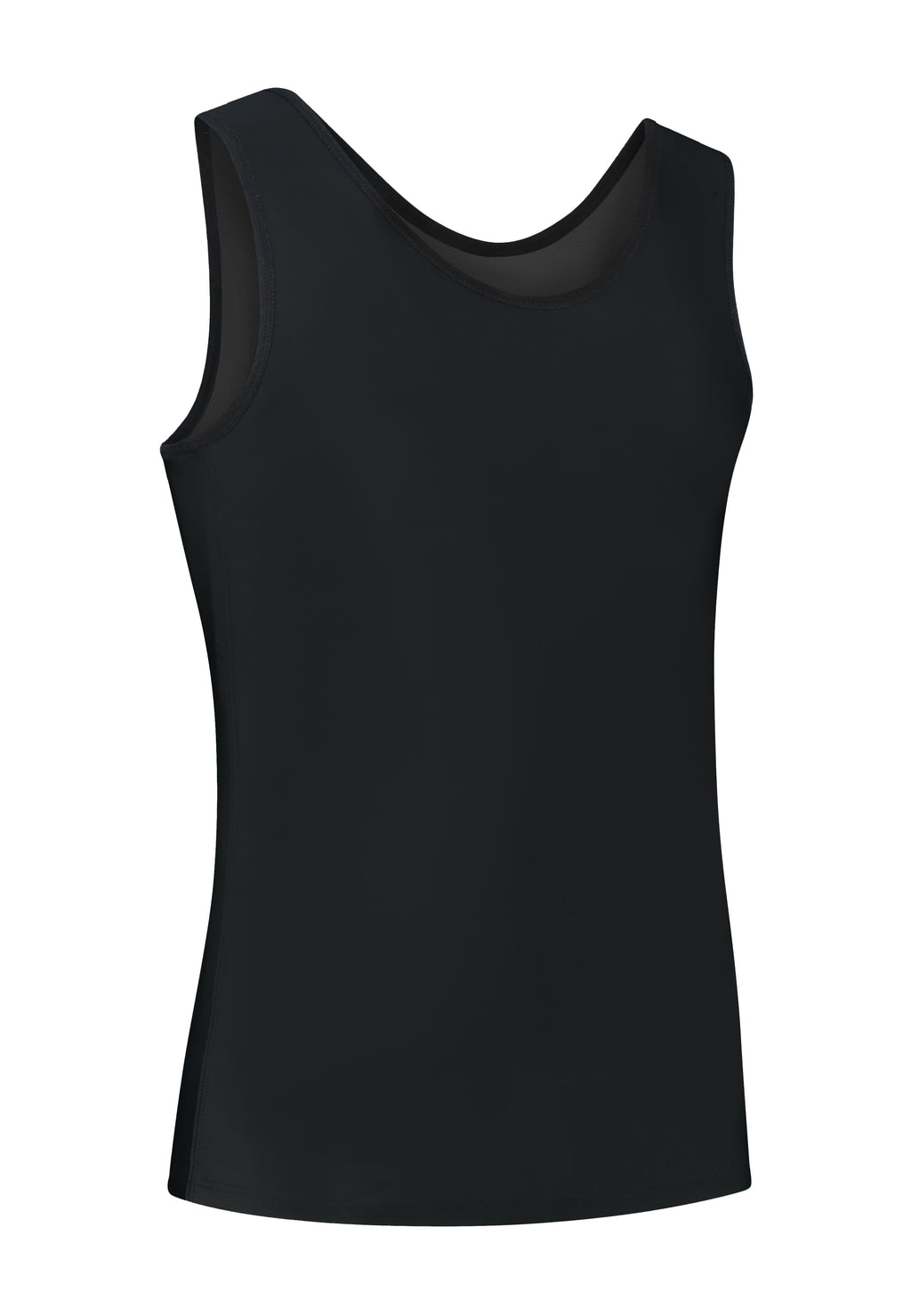 Black long binder brand UNTAG. Ideal for winter and large chests. Front view 2.