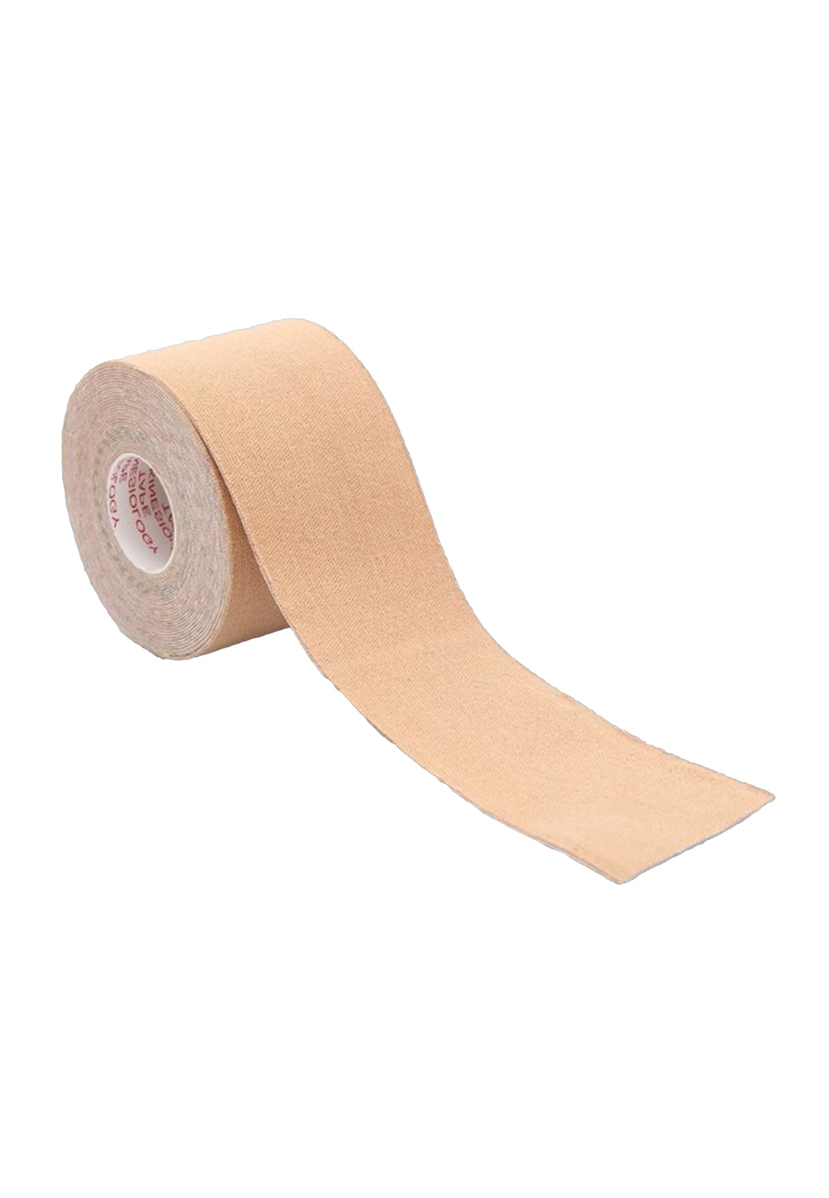 A roll of chest tape for chest binding and tucking. Designed for trans masc, trans men, drans women, trans femme, mtf, ftm, drag kings, drag queens and cosplayers. Beige color.