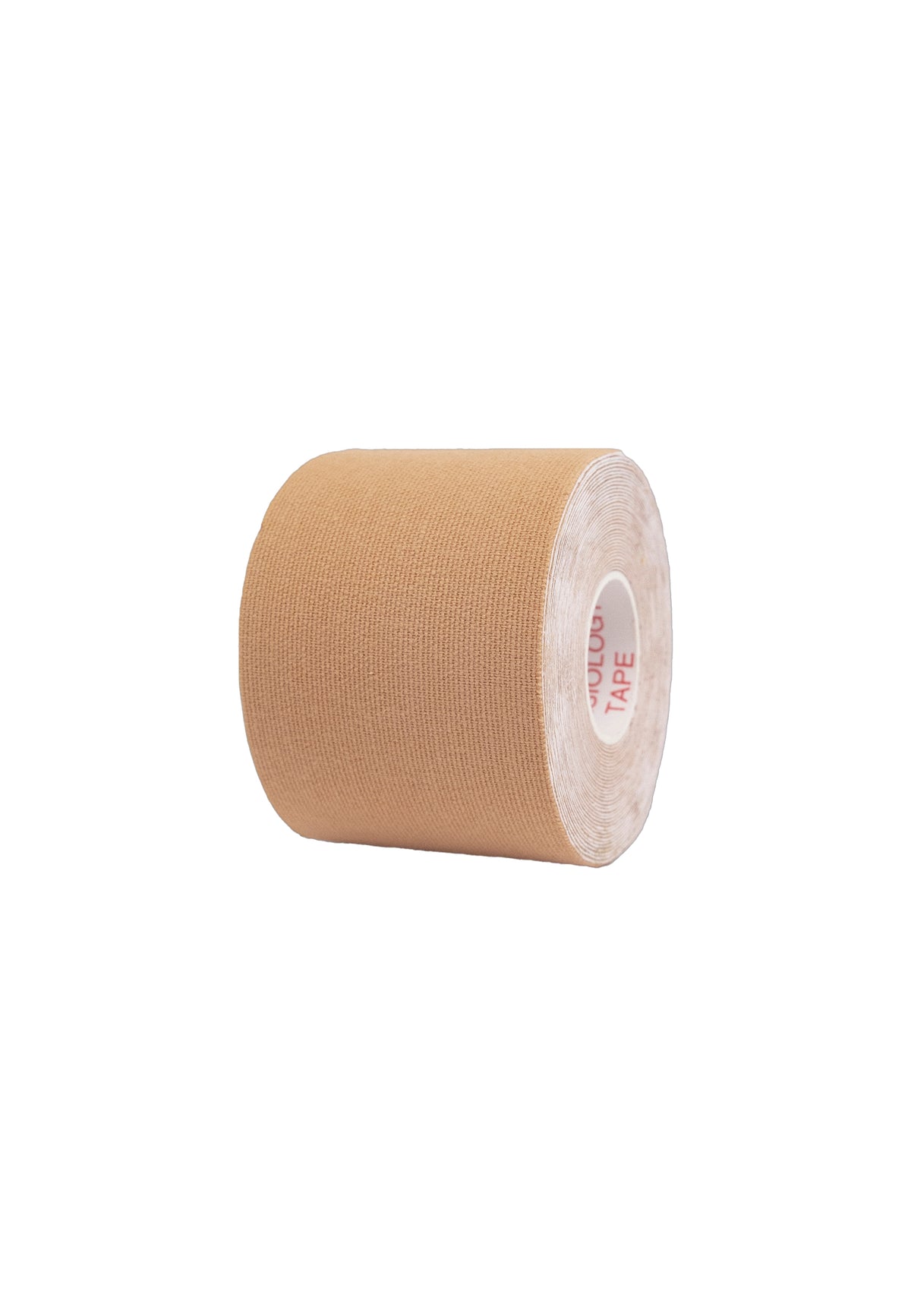 A roll of chest tape for chest binding and tucking. Designed for trans masc, trans men, drans women, trans femme, mtf, ftm, drag kings, drag queens and cosplayers. Beige color.
