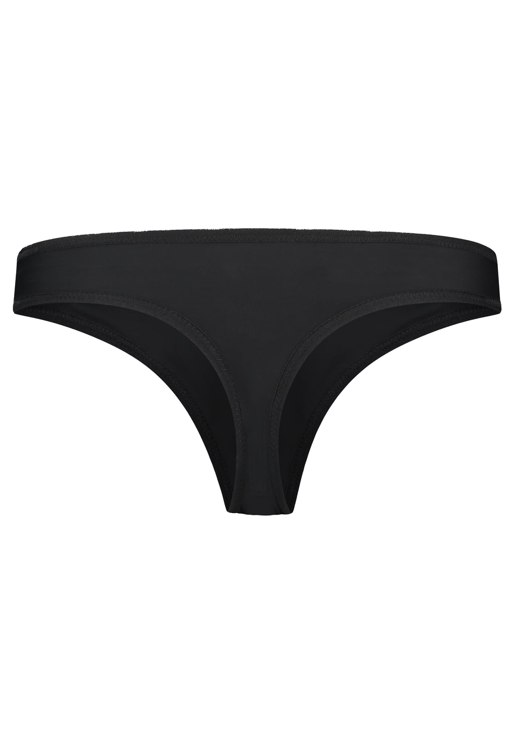 Black tucking thong gaff. Ideal for trans women. trans femme, mtf, nonbinary, drag queens, cosplayers. Back view.