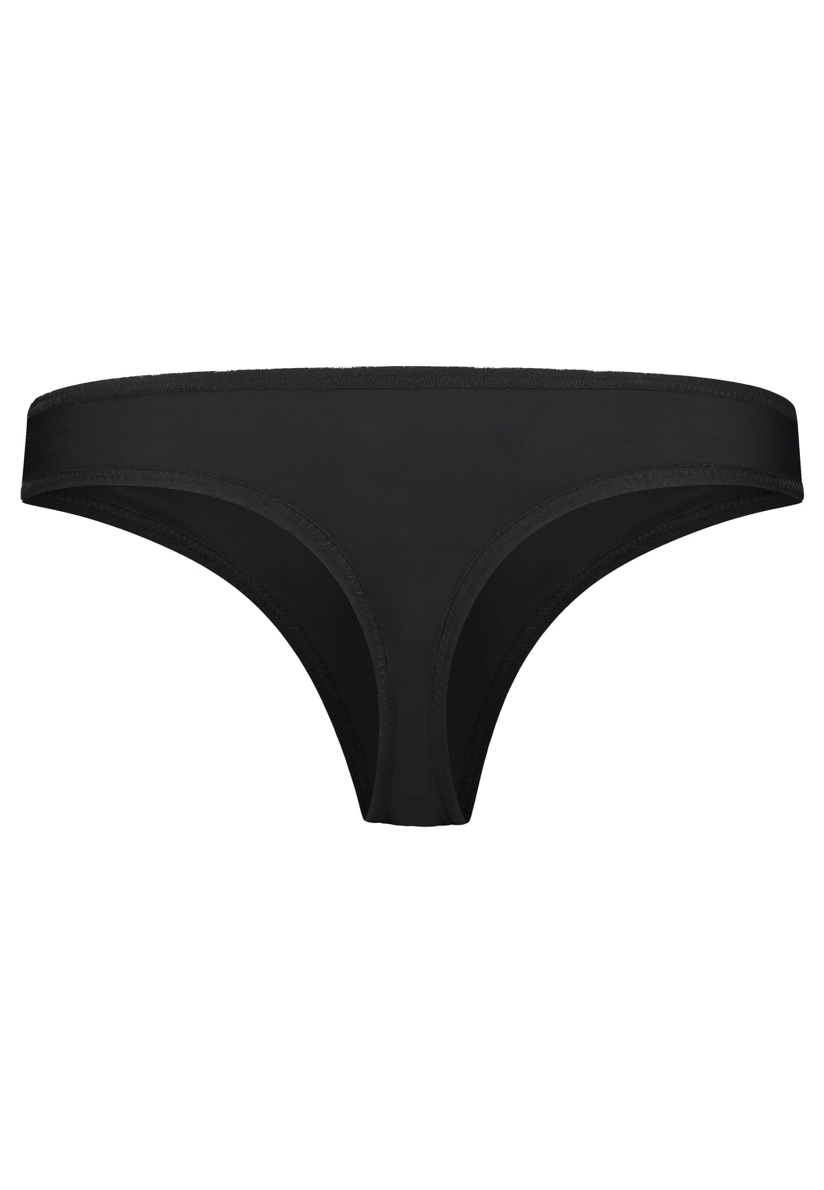 Black tucking thong gaff. Ideal for trans women. trans femme, mtf, nonbinary, drag queens, cosplayers. Back view.